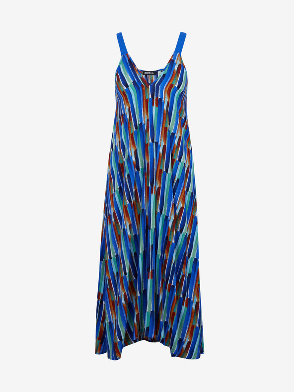 ZOOT.lab Modra vzorčasta ženska midi obleka ZOOT.lab Mari