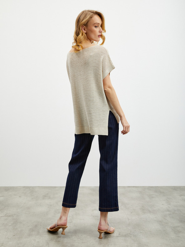 ZOOT.lab Bež ženski pulover jopič s platnom ZOOT.lab Danae