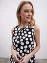 ZOOT.lab Belo-črna ženska obleka z volančki v obliki pik ZOOT.lab Petronella