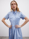 ZOOT.lab Svetlo modra vzorčasta ženska srajčna midi obleka ZOOT.lab Reed