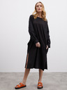 ZOOT.lab Črna ženska obleka z razporkom ZOOT.lab Fjola