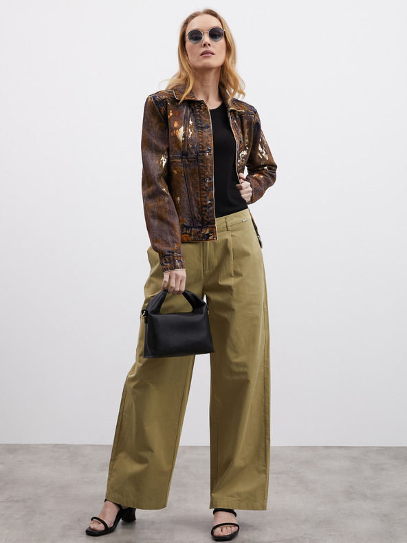 ZOOT.lab Kaki ženske hlače s širokimi nogavicami ZOOT.lab Tersita