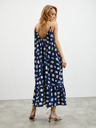 ZOOT.lab Temno modra ženska vzorčasta maksi obleka z volanom ZOOT.lab Grete