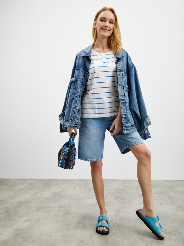 ZOOT.lab Bela ženska črtasta majica ZOOT.lab Floss