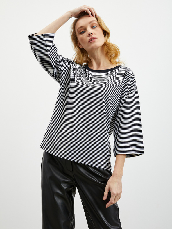 ZOOT.lab Črna ženska črtasta majica ZOOT.lab Dolly