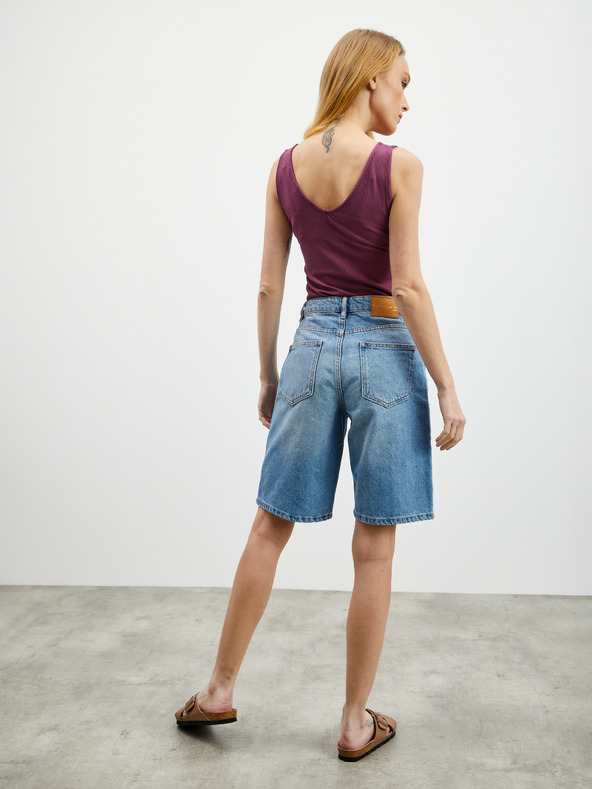 ZOOT.lab Vijolična ženska rebrasta majica ZOOT.lab Olga