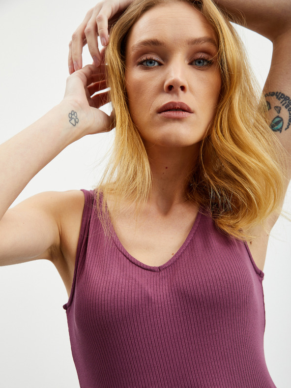 ZOOT.lab Vijolična ženska rebrasta majica ZOOT.lab Olga