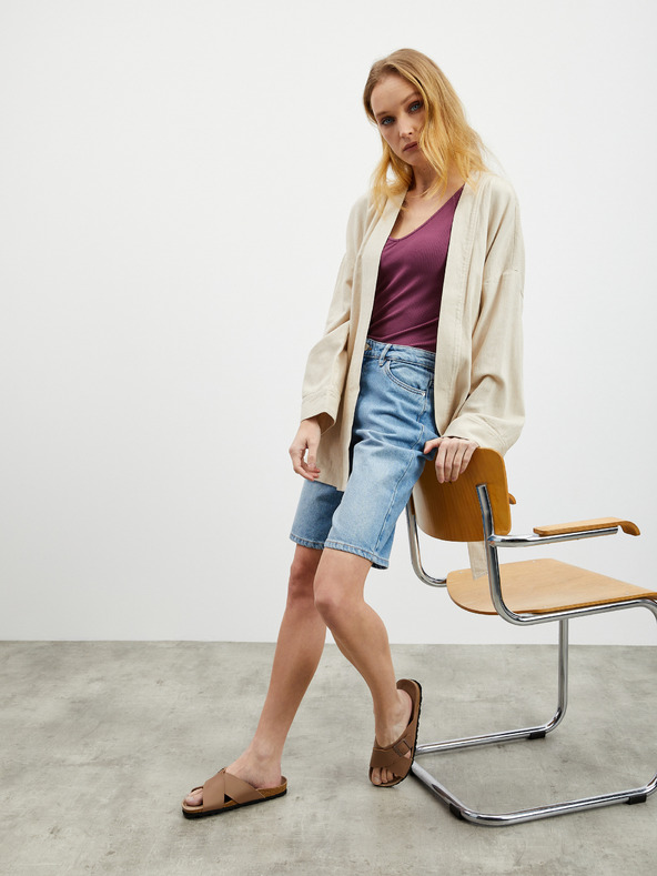 ZOOT.lab Vijolična ženska rebrasta majica ZOOT.lab Olga