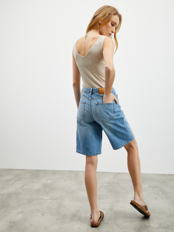 ZOOT.lab Svetlo rjava ženska rebrasta majica ZOOT.lab Olga