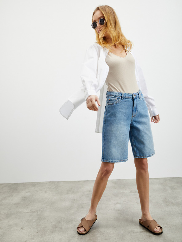 ZOOT.lab Svetlo rjava ženska rebrasta majica ZOOT.lab Olga