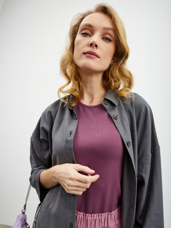 ZOOT.lab Vijolična ženska rebrasta majica ZOOT.lab Reza