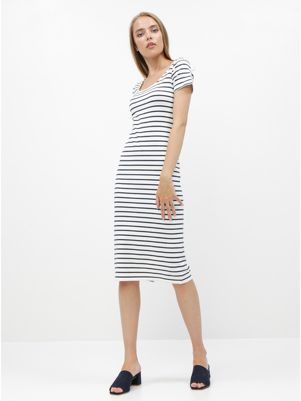 ZOOT.lab Modro-bela črtasta osnovna obleka ZOOT.lab Junne