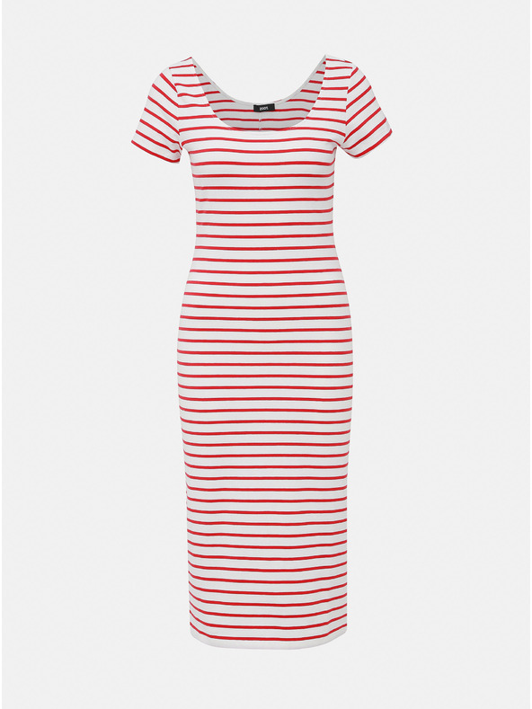 ZOOT.lab Rdeče-bela črtasta osnovna obleka ZOOT.lab Junne