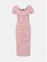 ZOOT.lab Rdeče-bela črtasta osnovna obleka ZOOT.lab Junne