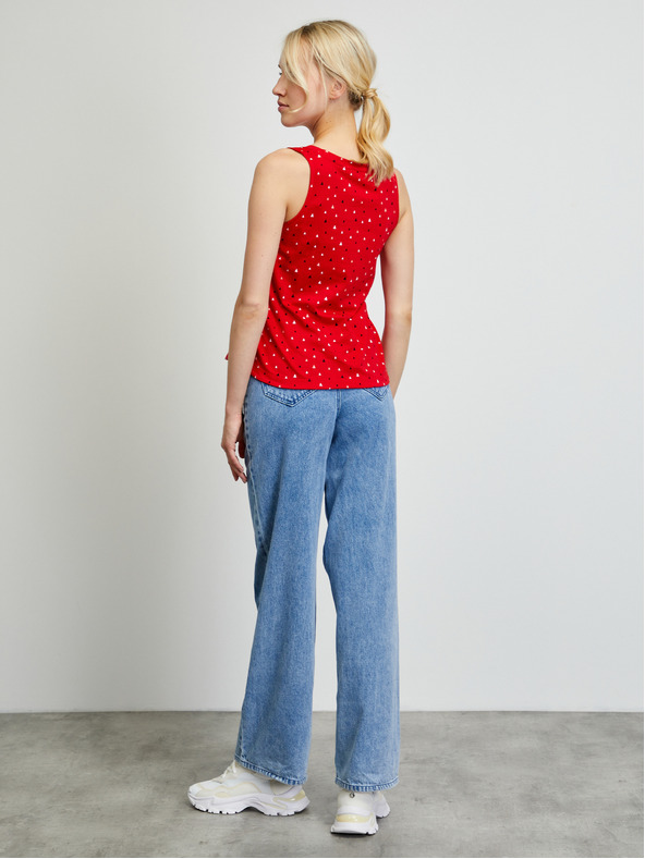 ZOOT.lab Rdeča ženska vzorčasta majica ZOOT.lab Dagmar