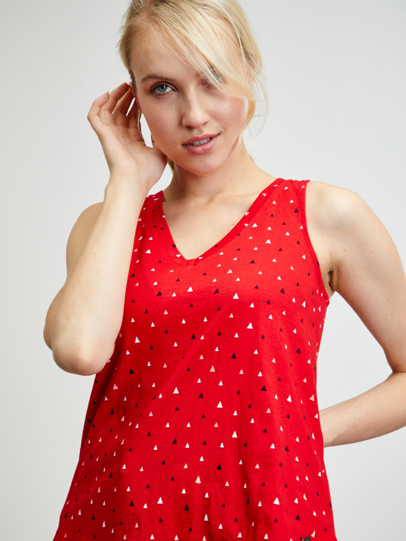 ZOOT.lab Rdeča ženska vzorčasta majica ZOOT.lab Dagmar