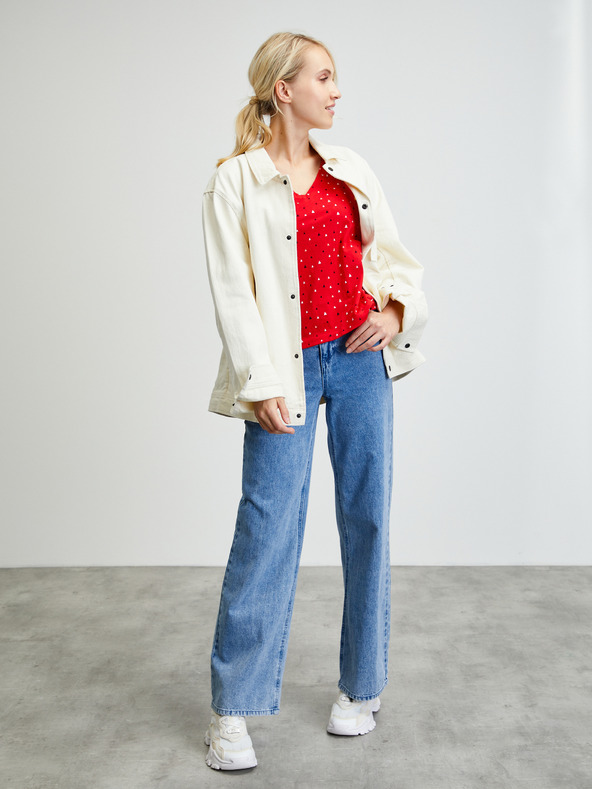 ZOOT.lab Rdeča ženska vzorčasta majica ZOOT.lab Dagmar