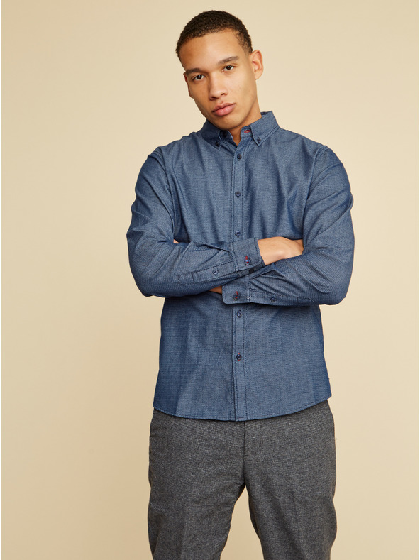 ZOOT.lab Modra moška srajca ZOOT.lab Aiden