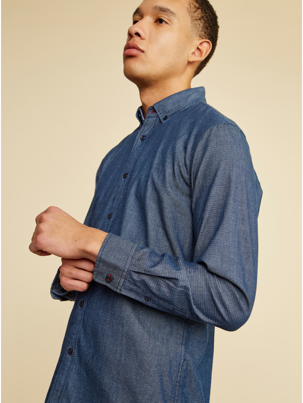 ZOOT.lab Modra moška srajca ZOOT.lab Aiden