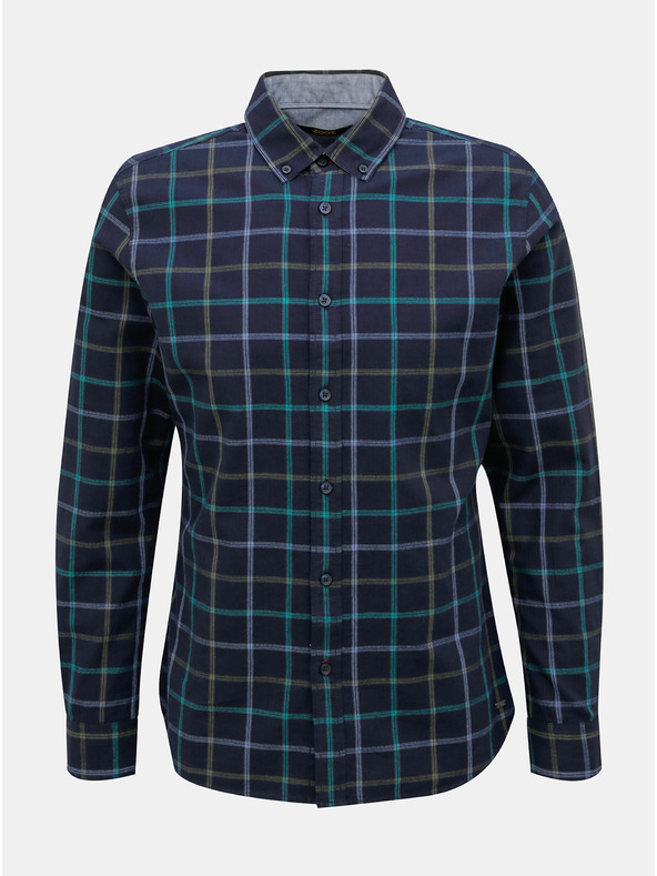 ZOOT.lab Temno modra moška karirasta srajca ZOOT.lab Aiden