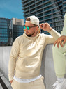ICOONIC bež osnovna majica s kapuco unisex ICOONIC