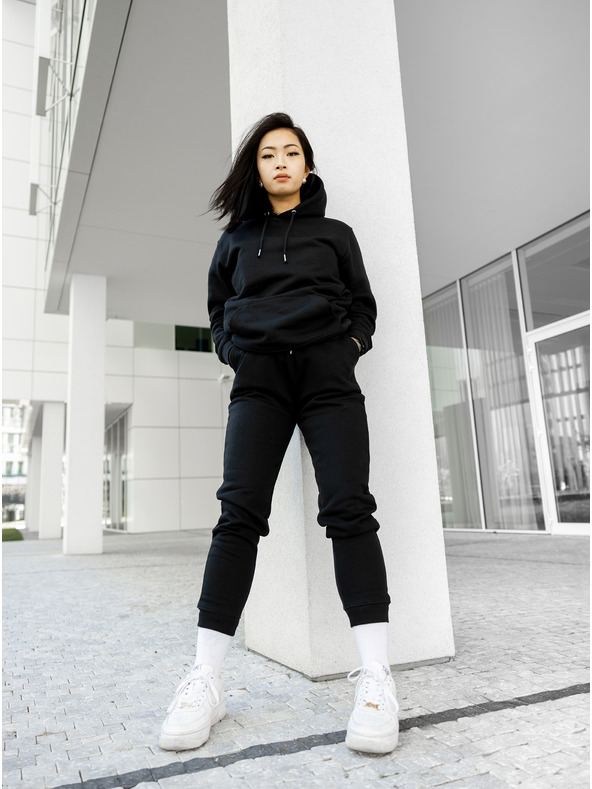 ICOONIC Črne unisex osnovne trenirke ICOONIC