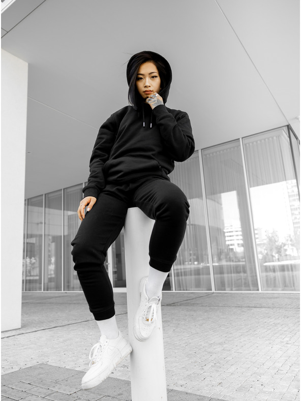 ICOONIC Črne unisex osnovne trenirke ICOONIC