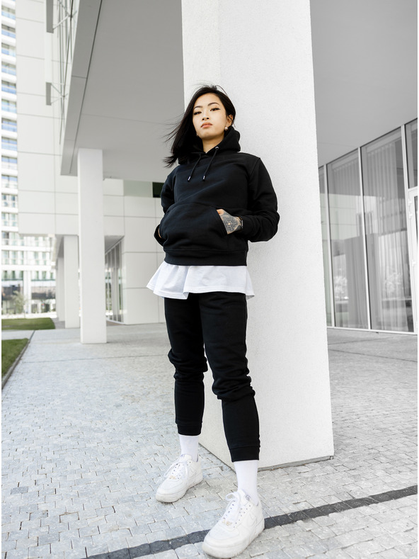 ICOONIC Črne unisex osnovne trenirke ICOONIC