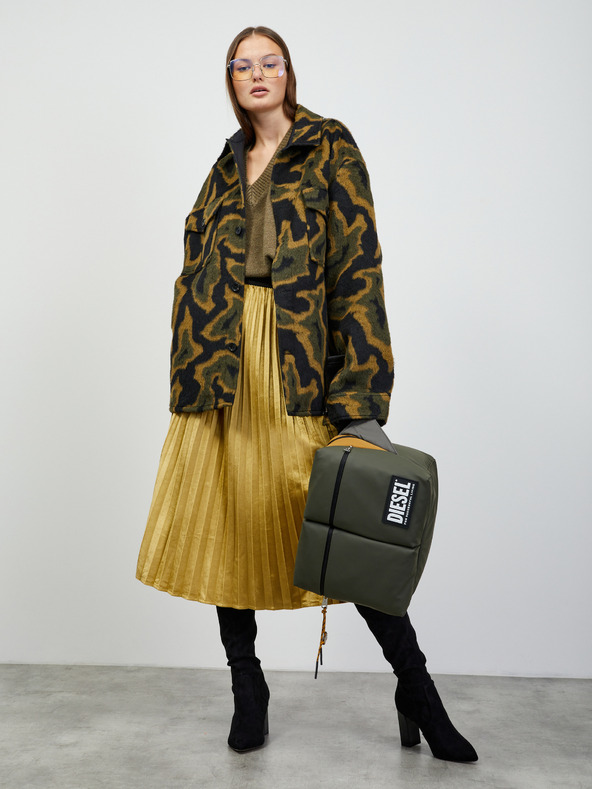 ZOOT.lab Plisirano midi krilo v zlati barvi in žametnem zaključku ZOOT.lab Nova