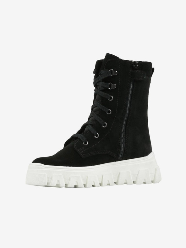 Richter Črni dekliški semiš nizki škornji Richter