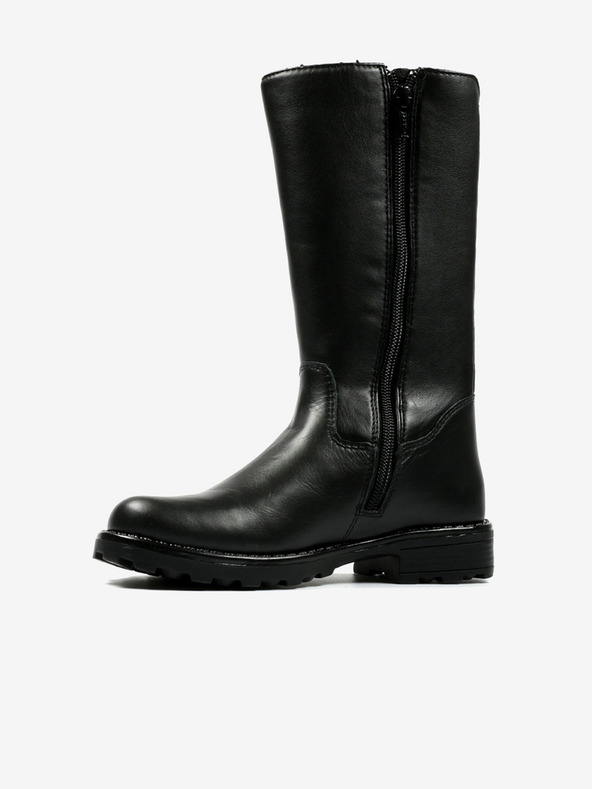 Richter Črni dekliški usnjeni škornji Richter