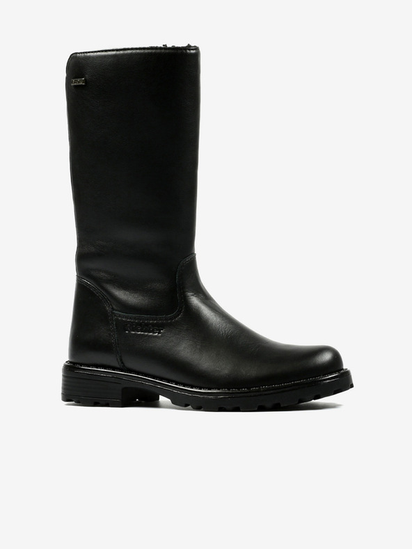 Richter Črni dekliški usnjeni škornji Richter