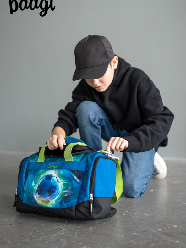 BAAGL  Modra otroška športna torba Nogomet Žoga Baagl