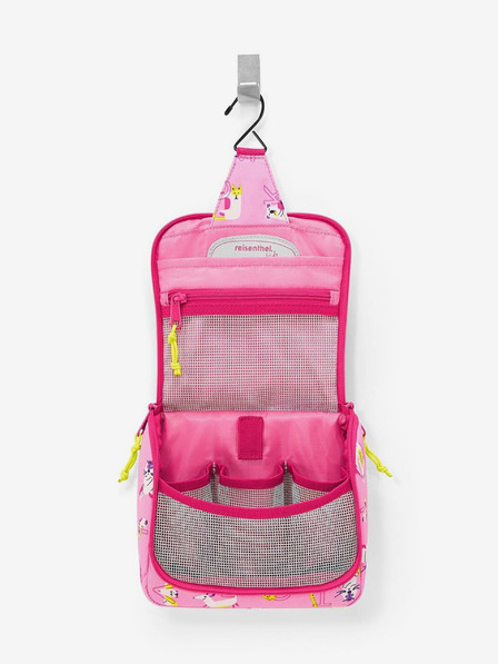 Reisenthel Rožnata dekliška kozmetična torba z motivom slona Reisenthel Toiletbag S Kids Abc friends pink