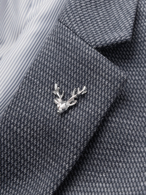 Ombre Clothing Kovinska okrasna jelenova zaponka za obleko srebrna Ombre Clothing