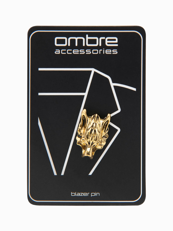 Ombre Clothing Kovinska okrasna volčja zaponka za obleko zlata Ombre Clothing