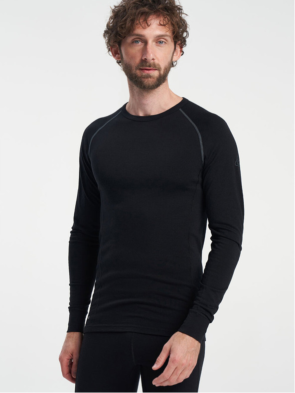 Tenson moške funkcionalne majice z dolgimi rokavi TENSON Himalaya Baselayer Merino Top M črna