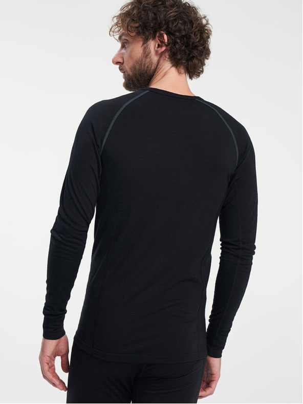 Tenson moške funkcionalne majice z dolgimi rokavi TENSON Himalaya Baselayer Merino Top M črna