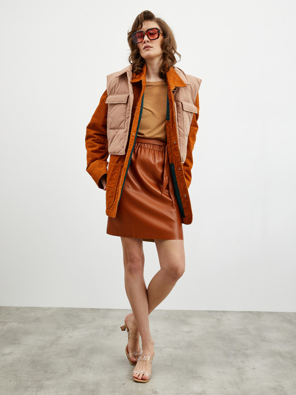 ZOOT.lab Bež ženska ohlapna osnovna majica s tričetrtinskimi rokavi ZOOT.lab Leticia