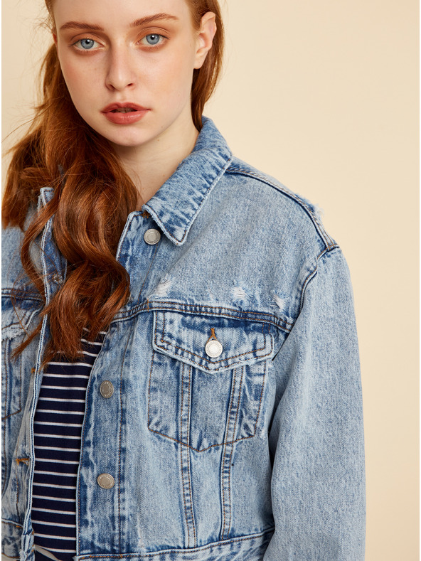 ZOOT.lab Temno modra črtasta osnovna ženska jopa ZOOT.lab Maja