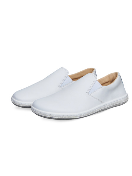 Vasky Ženski usnjeni bosonogi čevlji bele barve Vasky Barefoot Lerry