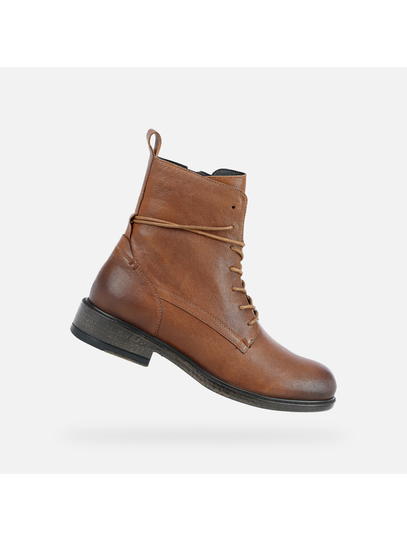 Geox Rjavi ženski gležnarji Geox Catria