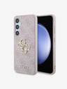 Guess Guess PU 4G Metal Logo zadnji pokrov za Samsung Galaxy S24 Pink