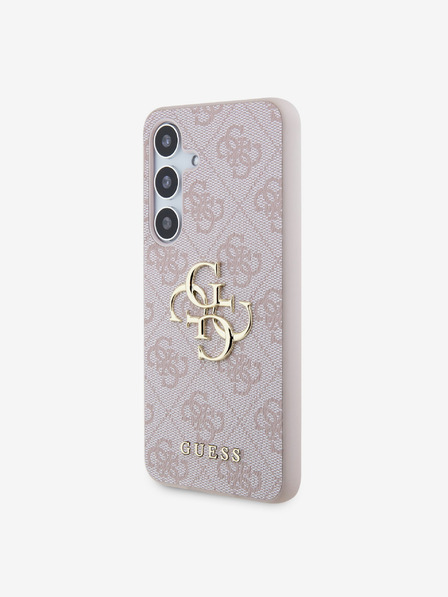 Guess Guess PU 4G Metal Logo zadnji pokrov za Samsung Galaxy S24 Pink