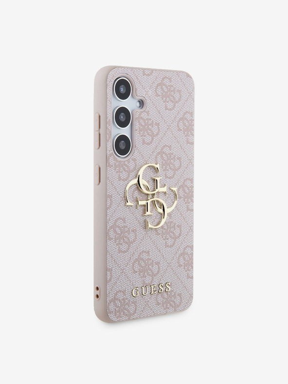 Guess Guess PU 4G Metal Logo zadnji pokrov za Samsung Galaxy S24 Pink