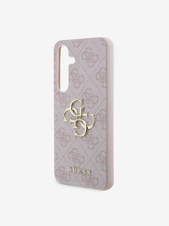 Guess Guess PU 4G Metal Logo zadnji pokrov za Samsung Galaxy S24 Pink