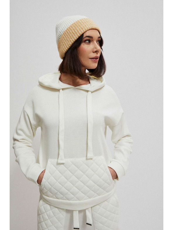 Moodo Oranžno-bela ženska kapa Moodo