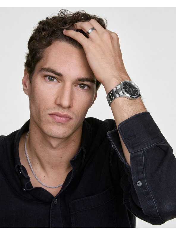 Daniel Wellington Srebrna jeklena verižica Daniel Wellington Mesh DW00401098