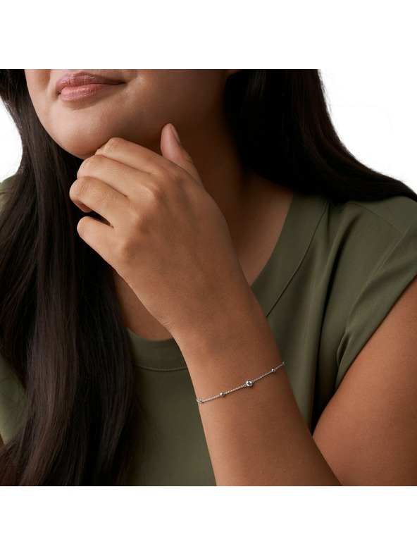 Fossil Ženski srebrni zapestni pas Fossil JFS00452040