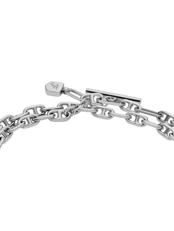 Fossil Ženski dvojni jekleni zapestni pas Fossil D-Link JA7245040